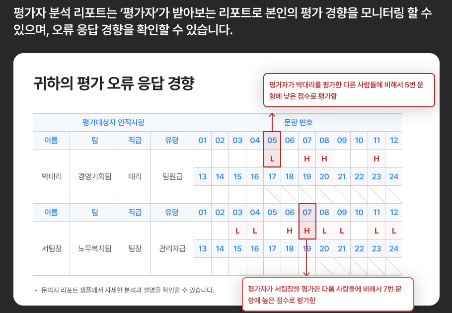 평가자 분석 리포트 예시 2